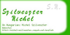 szilveszter michel business card